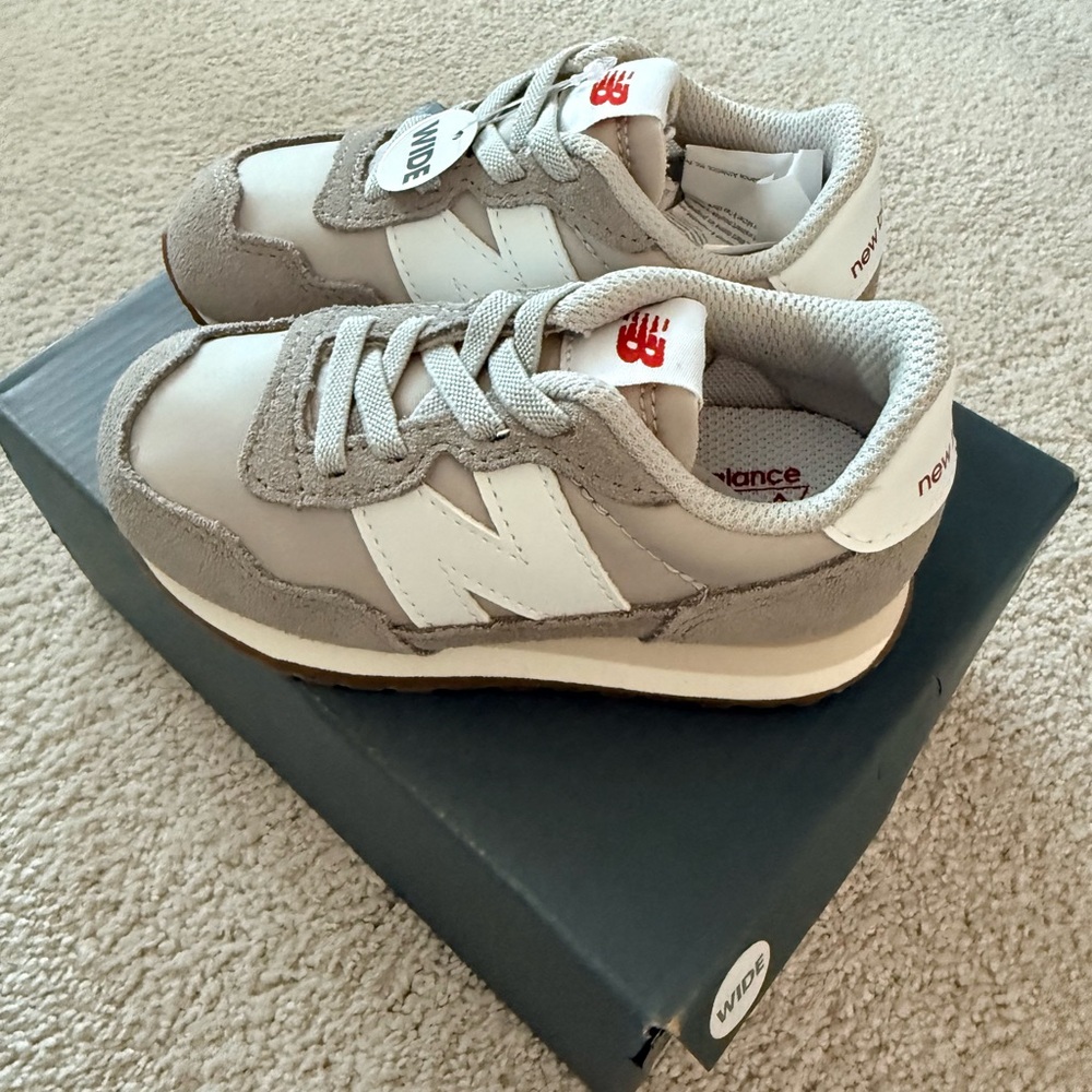 New Balance Kids' Sneakers in Gray and Beige